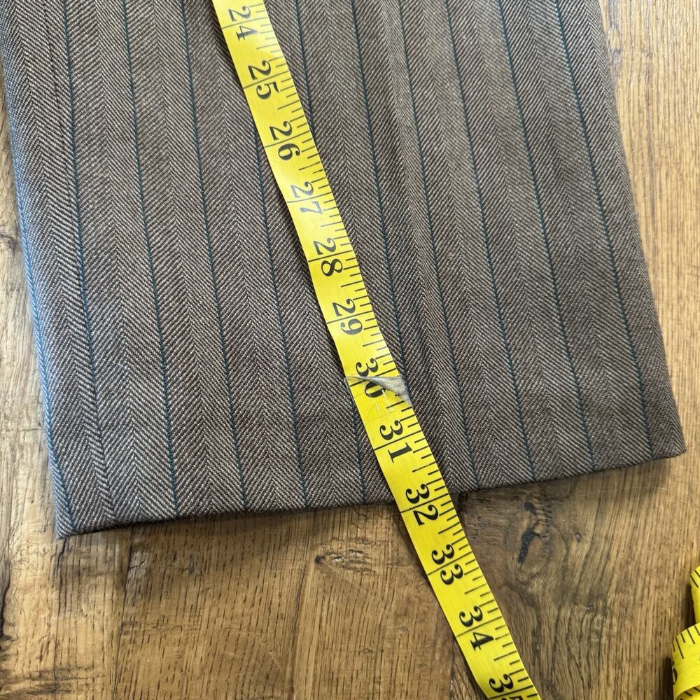 VTG Harve Benard Holtzman 100% Wool Brown Pinstripe Pants Trousers Womens Sz 16 - Picture 6 of 7